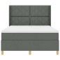 vidaXL Letto Box Spring con Materasso & LED Grigio Scuro 140x200 cm Tessuto