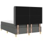 vidaXL Letto Box Spring con Materasso & LED Grigio Scuro 140x200 cm Tessuto