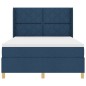 letto a box spring vidaXL con materasso e LED blu 140x200 cm tessuto