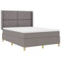 Letto a Molla Box con Materasso e LED Tortora 160x200 cm in Tessuto Letto a Molla Box con Materasso e LED Tortora 160x200 cm in Tessuto