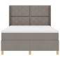 Letto a Molla Box con Materasso e LED Tortora 160x200 cm in Tessuto Letto a Molla Box con Materasso e LED Tortora 160x200 cm in Tessuto