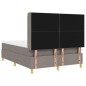Letto a Molla Box con Materasso e LED Tortora 160x200 cm in Tessuto Letto a Molla Box con Materasso e LED Tortora 160x200 cm in Tessuto