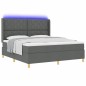 vidaXL Letto a Molle con Materasso e LED Grigio Scuro 180x200 cm Tessuto vidaXL Letto a Molle con Materasso e LED Grigio Scuro 180x200 cm Tessuto