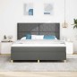 vidaXL Letto a Molle con Materasso e LED Grigio Scuro 180x200 cm Tessuto vidaXL Letto a Molle con Materasso e LED Grigio Scuro 180x200 cm Tessuto