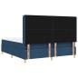 vidaXL Letto con rete a doghe e materasso & LED Blu 180x200 cm Tessuto