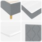 vidaXL Letto Box Spring con Materasso e Luce LED Grigio Chiaro 200x200 cm Tessuto