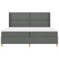 vidaXL Letto con Rete a Molla e Materasso & LED Grigio Scuro 200x200 cm Tessuto