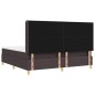 vidaXL Letto a Doghe con Materasso e LED Marrone Scuro 200x200 cm Tessuto