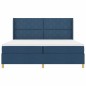 vidaXL Letto Box Spring con Materasso e LED Blu 200x200 cm Tessuto