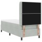 vidaXL Letto Contenitore con Materasso & Luce LED Grigio Chiaro 80x200 cm in Velluto vidaXL Letto Contenitore con Materasso & Luce LED Grigio Chiaro 80x200 cm in Velluto