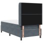 vidaXL Letto a Molle con Materasso e LED Grigio Scuro 90x190 cm Velluto