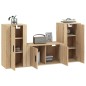Set di Mobili Porta TV 3 pz Rovere Sonoma in Legno Multistrato Set di Mobili Porta TV 3 pz Rovere Sonoma in Legno Multistrato