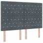 Letto Box Spring vidaXL con Materasso e LED Grigio Scuro 140x190 cm Velluto Letto Box Spring vidaXL con Materasso e LED Grigio Scuro 140x190 cm Velluto
