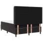 vidaXL Letto a Box Spring con Materasso e LED Nero 140x190 cm Velluto