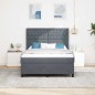 Letto Box Spring vidaXL con Materasso e LED Grigio Scuro 140x200 cm in Velluto Letto Box Spring vidaXL con Materasso e LED Grigio Scuro 140x200 cm in Velluto