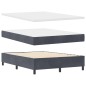 Letto Box Spring vidaXL con Materasso e LED Grigio Scuro 140x200 cm in Velluto Letto Box Spring vidaXL con Materasso e LED Grigio Scuro 140x200 cm in Velluto