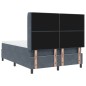 Letto Box Spring vidaXL con Materasso e LED Grigio Scuro 140x200 cm in Velluto Letto Box Spring vidaXL con Materasso e LED Grigio Scuro 140x200 cm in Velluto