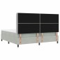 vidaXL Letto Box Spring con Materasso e Luce LED Grigio Chiaro 200x200 cm Velluto vidaXL Letto Box Spring con Materasso e Luce LED Grigio Chiaro 200x200 cm Velluto