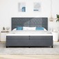 vidaXL Letto a Molle con Materasso e LED Grigio Scuro 200x200 cm Velluto
