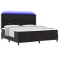 vidaXL Letto con Box Spring e Materasso & LED Nero 200x200 cm Velluto