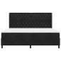 vidaXL Letto con Box Spring e Materasso & LED Nero 200x200 cm Velluto