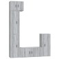 Set di Mobili Porta TV 5 pz Grigio Sonoma in Legno Multistrato Set di Mobili Porta TV 5 pz Grigio Sonoma in Legno Multistrato