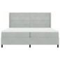 vidaXL Letto Box Spring con Materasso e Luce LED Grigio Chiaro 200x200 cm Velluto vidaXL Letto Box Spring con Materasso e Luce LED Grigio Chiaro 200x200 cm Velluto