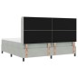 vidaXL Letto Box Spring con Materasso e Luce LED Grigio Chiaro 200x200 cm Velluto vidaXL Letto Box Spring con Materasso e Luce LED Grigio Chiaro 200x200 cm Velluto