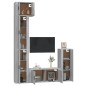 Set di Mobili Porta TV 5 pz Grigio Sonoma in Legno Multistrato Set di Mobili Porta TV 5 pz Grigio Sonoma in Legno Multistrato