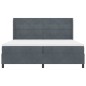vidaXL Letto Box Spring con Materasso e LED Grigio Scuro 200x200 cm in Velluto