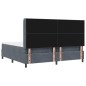 vidaXL Letto Box Spring con Materasso e LED Grigio Scuro 200x200 cm in Velluto