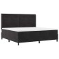 vidaXL Letto Box Spring con Materasso e LED Nero 200x200 cm Velluto