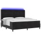 vidaXL Letto Box Spring con Materasso e LED Nero 200x200 cm Velluto