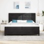 vidaXL Letto Box Spring con Materasso e LED Nero 200x200 cm Velluto