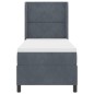 vidaXL Letto Box Spring con Materasso e LED Grigio Scuro 80x200 cm in Velluto