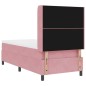 vidaXL Letto Box Spring con Materasso e LED Rosa 90x190 cm Velluto