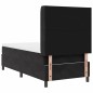 vidaXL Letto Box Spring con Materasso e LED Nero 100x200 cm Velluto