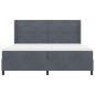 vidaXL Letto Box Spring con materasso e LED grigio scuro 200x200 cm Velluto vidaXL Letto Box Spring con materasso e LED grigio scuro 200x200 cm Velluto