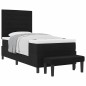 vidaXL Letto Box Spring con Materasso e Panchina Nero 80x200 cm Tessuto vidaXL Letto Box Spring con Materasso e Panchina Nero 80x200 cm Tessuto