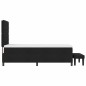 vidaXL Letto Box Spring con Materasso e Panchina Nero 80x200 cm Tessuto vidaXL Letto Box Spring con Materasso e Panchina Nero 80x200 cm Tessuto