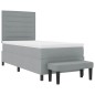 vidaXL Letto con Box Spring e Materasso Grigio Chiaro 90x200 cm Tessuto vidaXL Letto con Box Spring e Materasso Grigio Chiaro 90x200 cm Tessuto