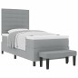 vidaXL Letto con Box Spring e Materasso Grigio Chiaro 90x200 cm Tessuto vidaXL Letto con Box Spring e Materasso Grigio Chiaro 90x200 cm Tessuto