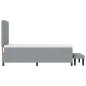 vidaXL Letto con Box Spring e Materasso Grigio Chiaro 90x200 cm Tessuto vidaXL Letto con Box Spring e Materasso Grigio Chiaro 90x200 cm Tessuto