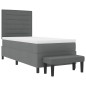 vidaXL Letto con Box Spring e Materasso & Panca Grigio Scuro 90x200 cm Tessuto vidaXL Letto con Box Spring e Materasso & Panca Grigio Scuro 90x200 cm Tessuto