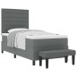 vidaXL Letto con Box Spring e Materasso & Panca Grigio Scuro 90x200 cm Tessuto vidaXL Letto con Box Spring e Materasso & Panca Grigio Scuro 90x200 cm Tessuto