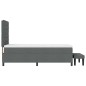 vidaXL Letto con Box Spring e Materasso & Panca Grigio Scuro 90x200 cm Tessuto vidaXL Letto con Box Spring e Materasso & Panca Grigio Scuro 90x200 cm Tessuto