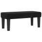 vidaXL Letto con Box Spring e Materasso in Tessuto Nero 100x200 cm