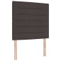 vidaXL Letto a molle con materasso e panca marrone scuro 100x200 cm Tessuto vidaXL Letto a molle con materasso e panca marrone scuro 100x200 cm Tessuto