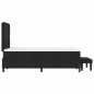 vidaXL Letto a Rete con Materasso e Panchina Nero 120x190 cm Tessuto vidaXL Letto a Rete con Materasso e Panchina Nero 120x190 cm Tessuto