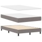 vidaXL Letto con box spring con materasso e panchina taupe 120x190 cm in tessuto vidaXL Letto con box spring con materasso e panchina taupe 120x190 cm in tessuto